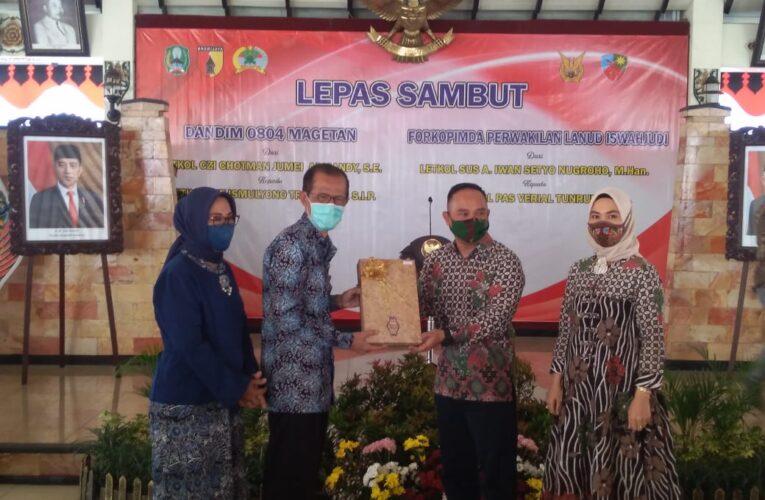 Suasana Haru Iringi Lepas Sambut Dandim 0804 Magetan dan Forkopimda Perwakilan Lanud Iswahjudi