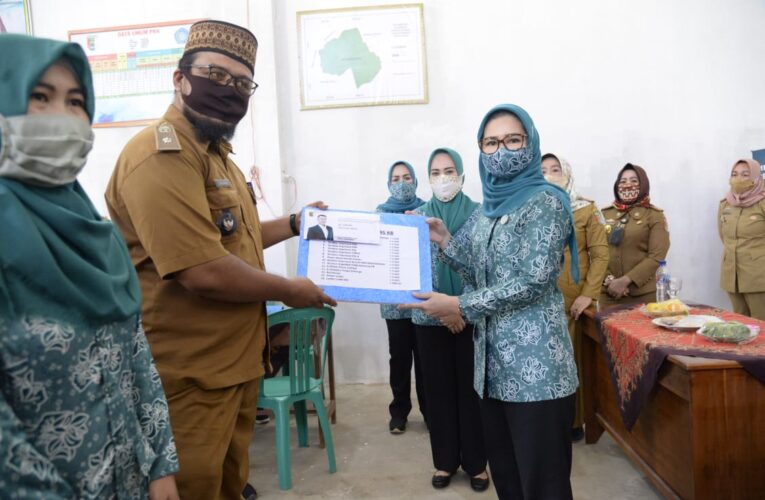 Nanda Indira Dendi Ketua TP-PKK Kabupaten Pesawaran  Hadiri Pembinaan Kampung KB Terpadu