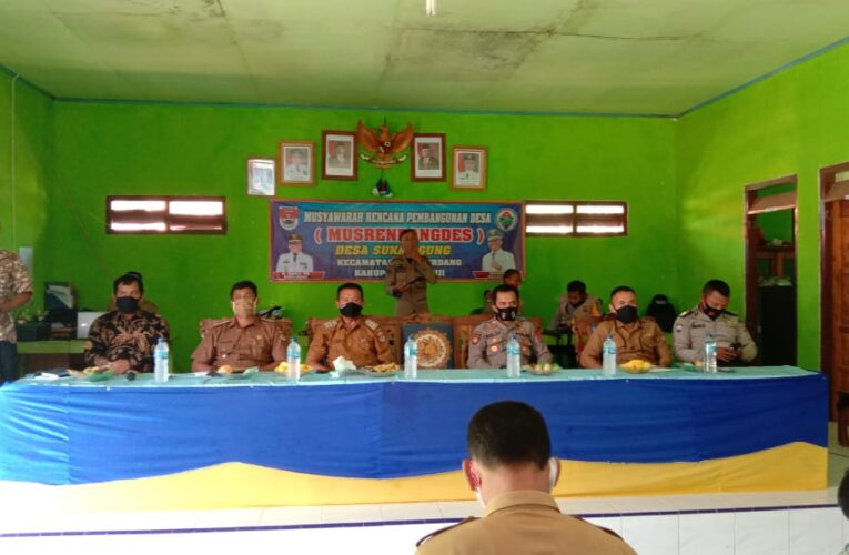 Melalui Musrenbangdes Agung Suyanto Harpkan  pelaksanaan pembangunan Pada tahun 2021 di Desa Suku Agung Dapat Maksimal