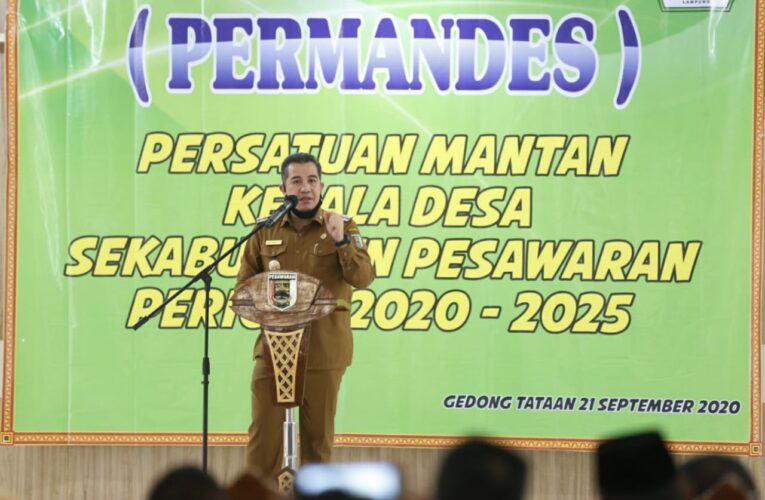 DENDI LANTIK PENGURUS PERSATUAN MANTAN KEPALA DESA SEKABUPATEN PESAWARAN