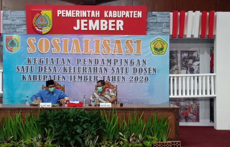 UNTUK KEMAJUAN DESA DAN KELURAHAN , PEMERINTAH KABUPATEN JEMBER MENGGAGAS PROGRAM SATU DESA SATU  KELURAHAN SATU DOSEN