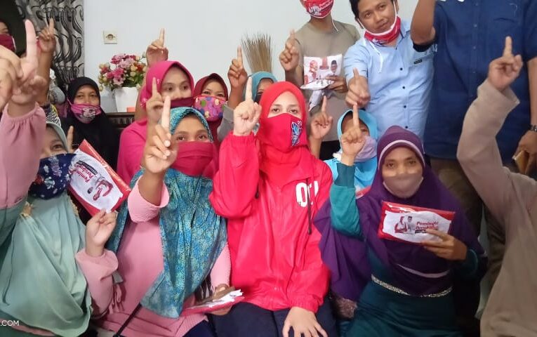 Kehadiran Faida di PP Khoiril Atfal di sambut semangat dukungan 01 .