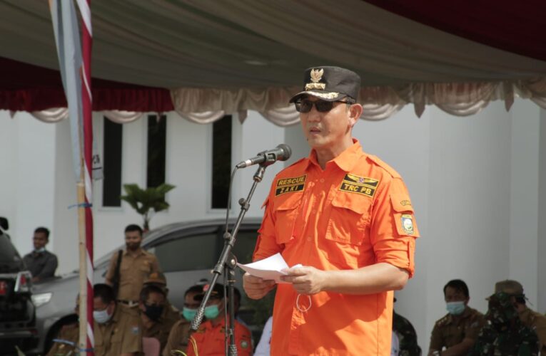 PJS Bupati OKU Muhammad Zaki Aslam Pimpin Pelaksanaan Apel Penanggulangan Bencana Alam