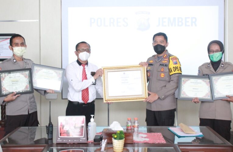 APRESIASI IKPA TERBAIK 2020, POLRES JEMBER BORONG 5 KATEGORI TREASURY AWARD.