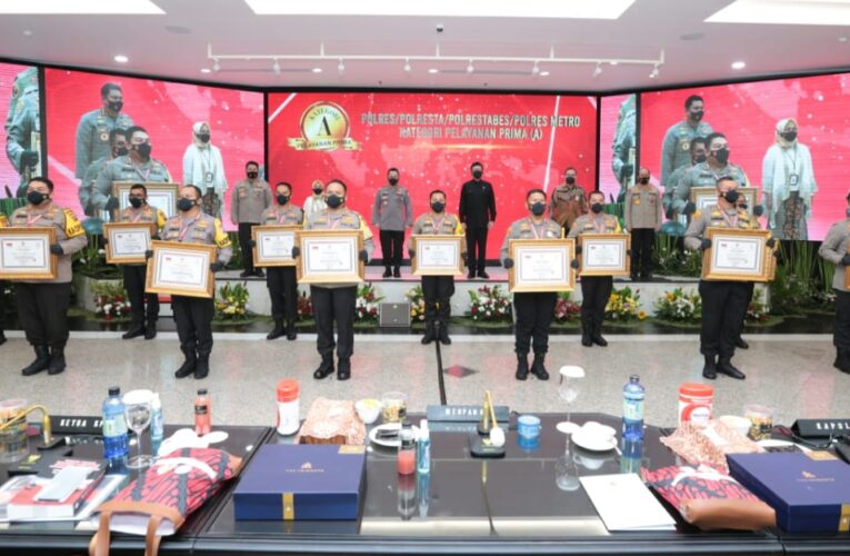 Enam Polres Jajaran Polda Jatim Terima Predikat Pelayanan Prima Dari Menpan RB