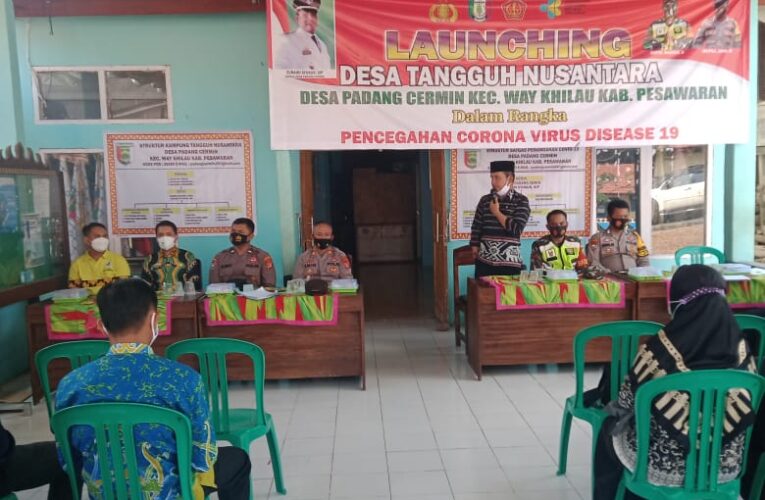 Kapolsek Kedondong Hadiri Acara Launcing Desa Tangguh Nusantara didesa Padang Cermin