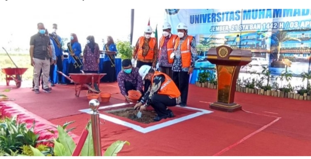 Bupati Jember, H Hendy Siswanto, Laksanakan Peletakan Batu Pertama RS UMJ