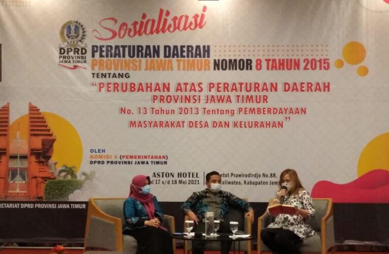 Anggota Komisi A DPRD Provinsi Jawa Timur Fraksi PKB Sosialisasikan Perda No 8 Tahun 2015, Kedepannya BUMDes Lebih Mandiri.