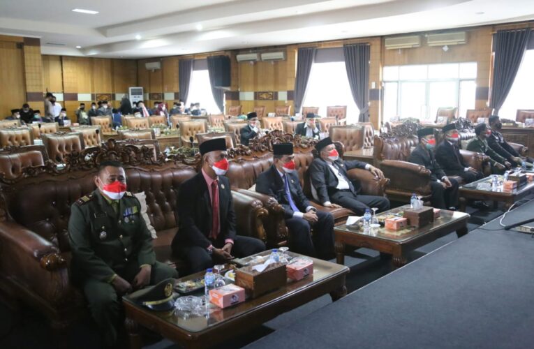 H Edward Candra Plh Bupati OKU Hadiri Pidato Kenegaraan Secara Virtual di Gedung DPRD OKU