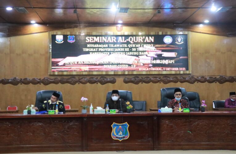 Bupati Tanjabbar Buka Seminar Al-Quran Yang Merupakan Rangkaian Kegiatan MTQ Ke-50