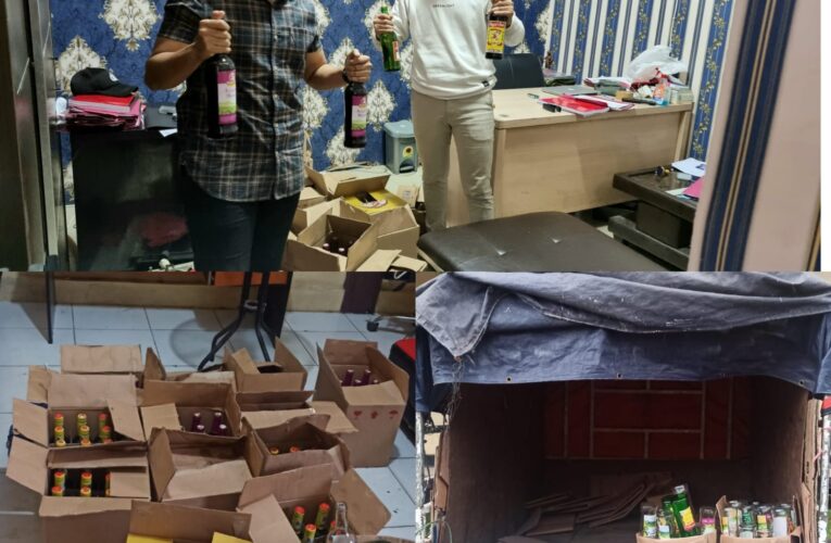 Satu Unit Mobil dan Ratusan Botol Miras berhasil diamankan Sat Reskrim Polres Lebak Polda Banten