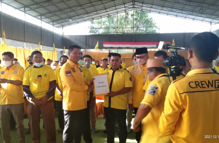 Lantik Pengurus Desa se-Cikande, Fahmi Hakim: Partai Golkar Optimis Menang di Pemilu 2024