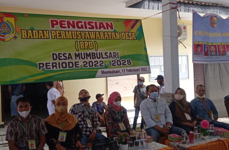 Di Saksikan Muspika Pemerintah Desa Mumbulsari Gelar Pemilihan BPD.