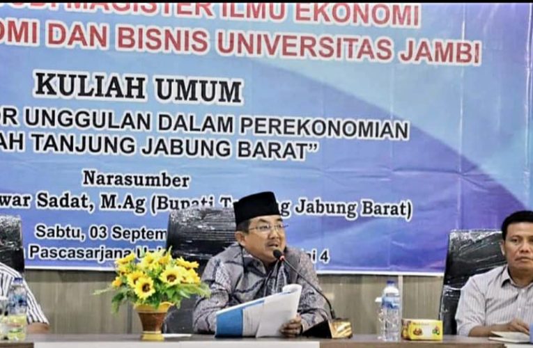 Beri Kuliah di Unja, Bupati Sampaikan Komoditas Unggulan Tanjabbar
