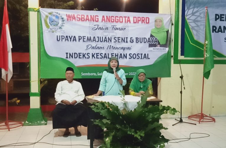 Wasbang Di Semboro Anggota DPRD Jatim Umi Zahrok Akan Majukan Seni Dan Budaya