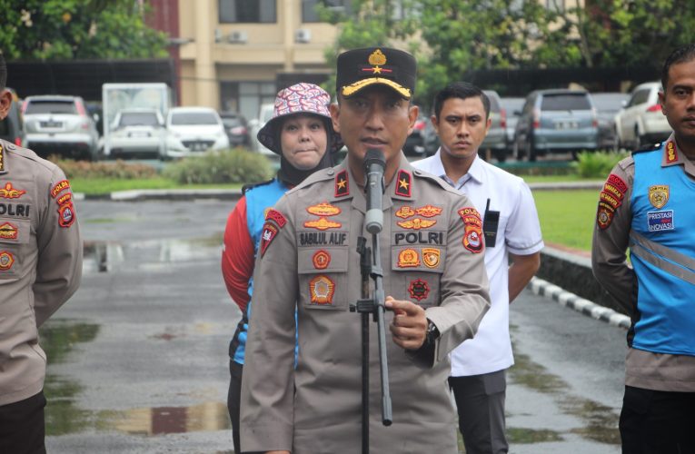 Polda Banten Gelar Tes Kesamaptaan Jasmani Seleksi Pelatihan Kepemimpinan Nasional Tingkat II Tahun 2023