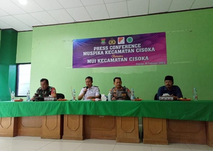 Viral Video Dugaan Ajaran Sesat, Muspika Dan MUI Kecamatan Cisoka Gelar Press Conference