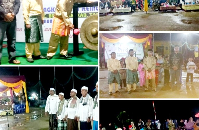 Pembukaan MTQ Desa Kemuning Ke-10, Kades Serahkan Bantuan Siswa Kurang Mampu