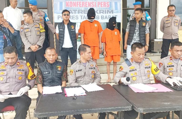 Amankan 2 Tersangka, Polres Tanjab Barat Gurung Sendikat Curanmor 17 TKP