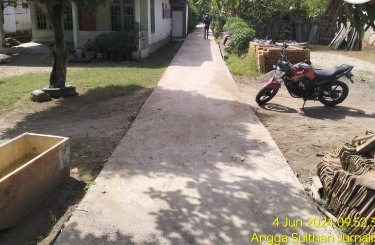 Hebat ..!!! Dengan Biaya 9 juta,Desa Bulu Cawang Bisa Membangun Jalan Cor Beton Dengan Ukuran 90 Meter.