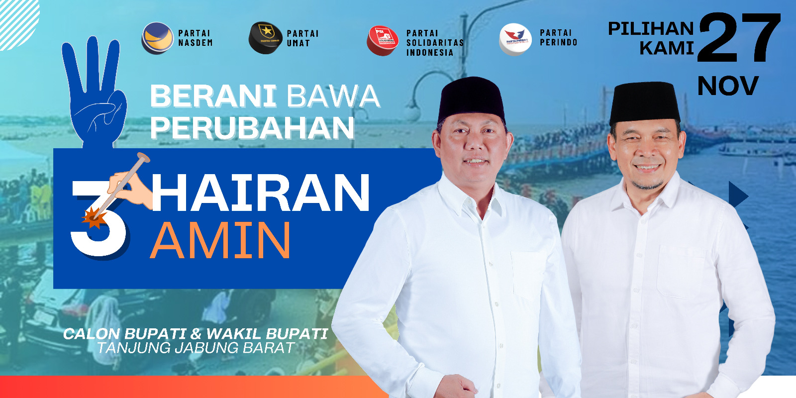 Peduli Masyarakat Tanjab Barat, Jika Terpilih Hairan-Amin Akan Gratiskan Masuk WFC 