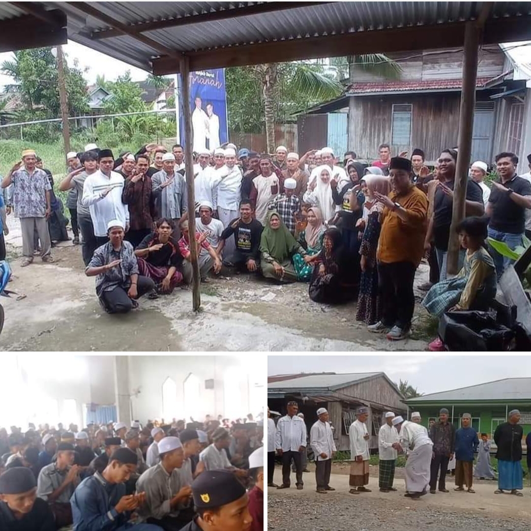 Antusias Sambut Kedatangan Ustadz Amin, Masyarakat dan Pemuda Milenial Kecamatan Pengabuan Bersatu Dukung Hairan-Amin
