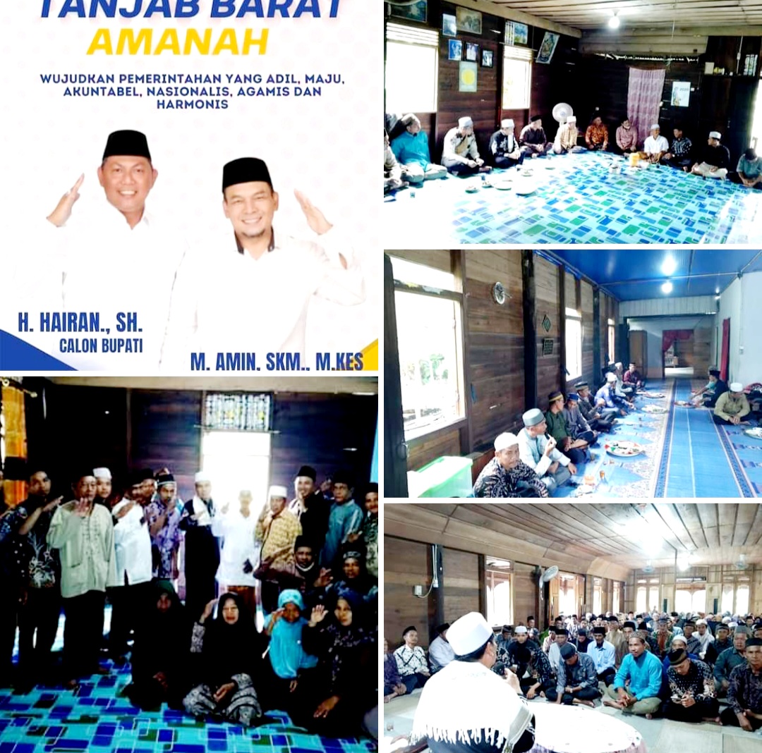 Dukung Hairan-Amin, Ratusan Warga Kuala Betara Antusias Sambut Kedatangan Ustadz Amin