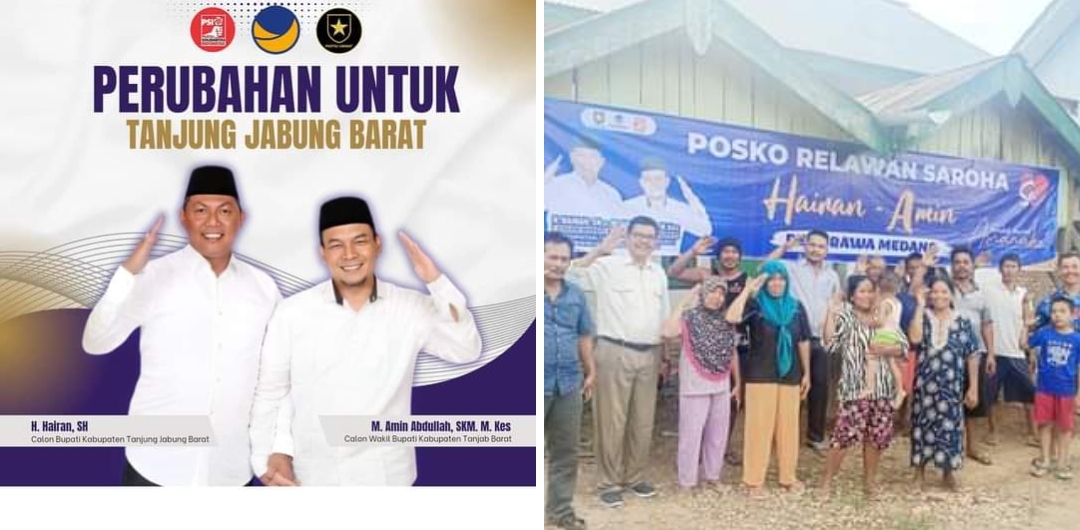 Semakin Menyala, Lebarkan Sayap di Batang Asam, Tim Saroha Hairan-Amin Disambut Hangat Masyarakat Yang Inginkan Perubahan