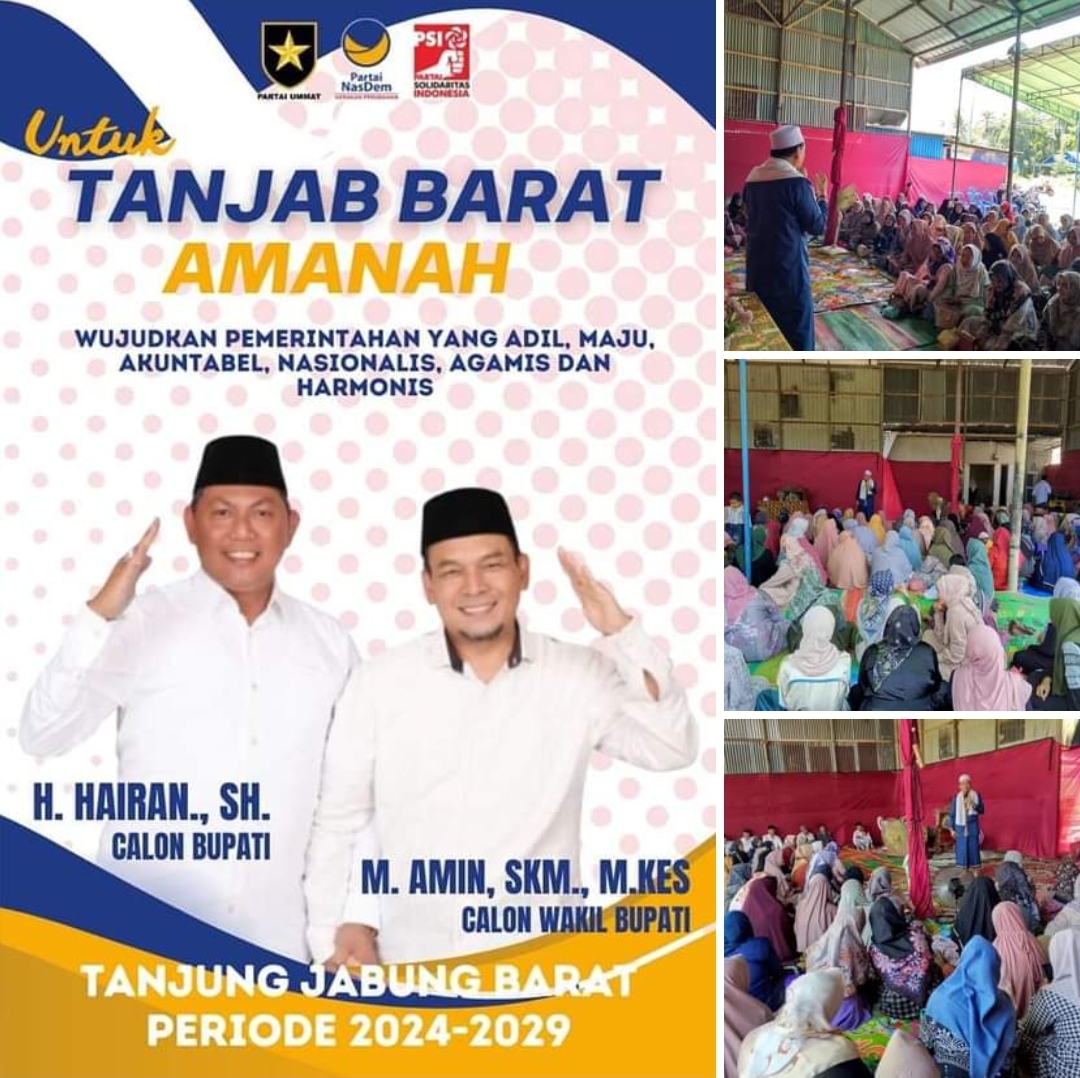 Diundang Ceramah, Cawabup Ustadz Amin Disambut Antusias Ratusan Ibu-Ibu Pengajian Bram Itam
