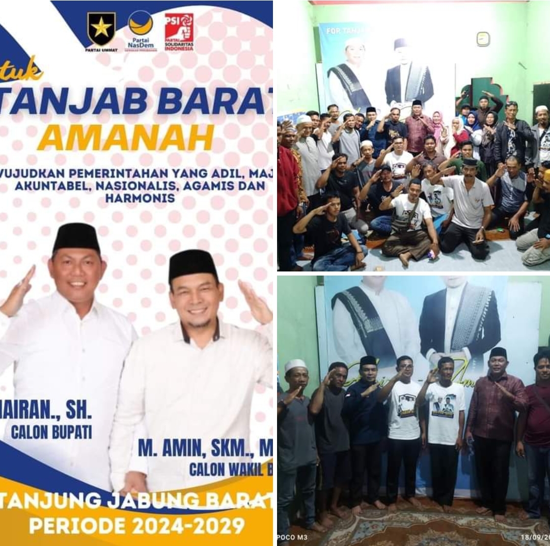 Terima SK Tim Pemenangan Hairan-Amin, Masyarakat Kecamatan Betara Targetkan Kemenangan 
