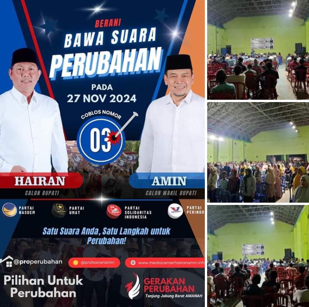Ribuan Warga Renah Mendalu Inginkan Hairan-Amin Pimpin Tanjab Barat 