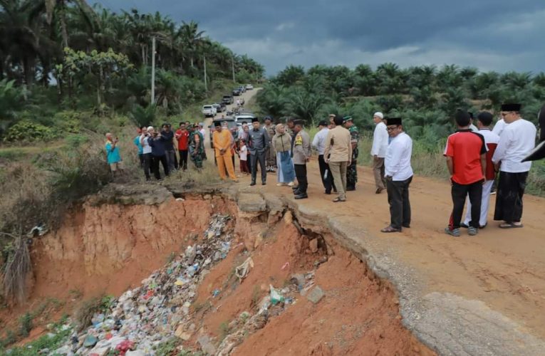 Pjs Bupati Tanjab Barat Tinjau Jalan Rusak di Dua Desa