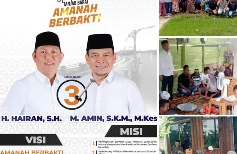 Menyala, Ratusan Warga Parit Deli Acungkan Salam 3 Jari Siap Dukung Hairan-Amin 