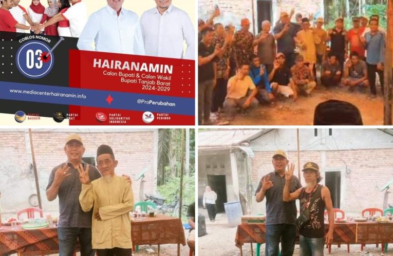 Dukungan Makin Meluas, Beberapa Tokoh Sesepuh Senyerang Acungkan Simbol 3 Jari Dukung Hairan-Amin 