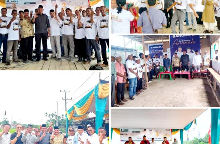 Resmikan Relawan Saroha Kecamatan Betara, Ribuan Warga Tegas Nyatakan Dukung Hairan-Amin 