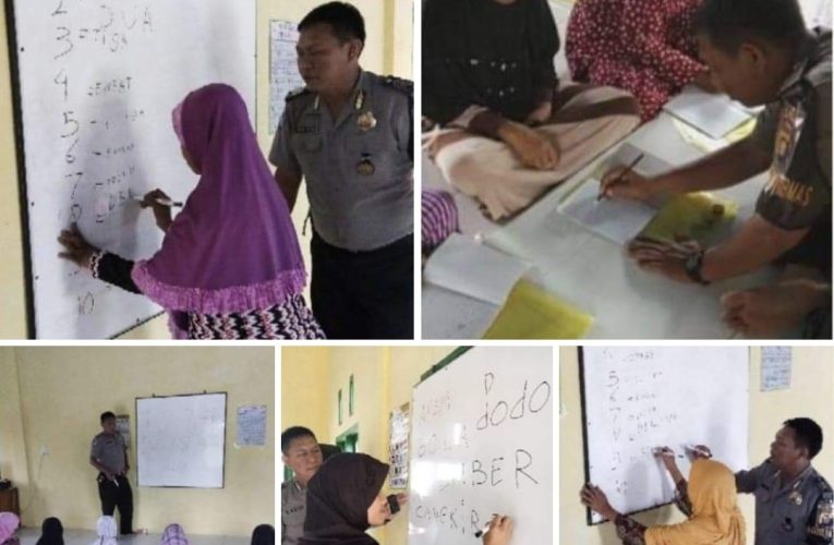 Ipda Ucen S Kasih Luncurkan Program GEMAS: Memberantas Buta Aksara di Desa Parit Bilal