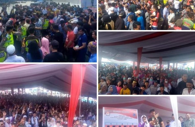 Meledak Meletup, Ribuan Masyarakat Kualatungkal Hadiri Kampanye Hairan-Amin 