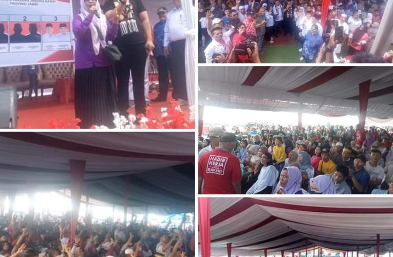 Dihadapan Kaesang Pangarep, Ribuan Emak-Emak Kualatungkal Nyatakan Dukung Hairan-Amin 
