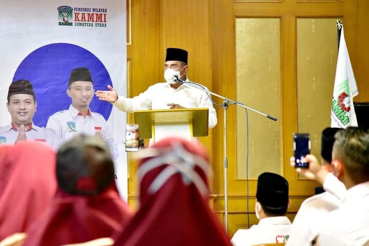 Gubsu Edy Hadiri Pelantikan Pengurus Wilayah KAMMI Sumut periode 2020-2022