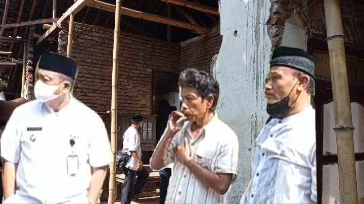 Bersama PJ Tugusari Camat Bangsalsari Cek Rumah Warga Yang Ambruk, Ternyata Rumah Itu Sudah Di Jual Penghuninya.