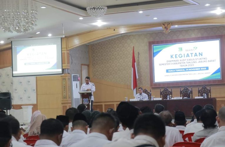 Wabup Tanjab Barat Buka Kegiatan Diseminasi Audit Kasus Stunting Semester II